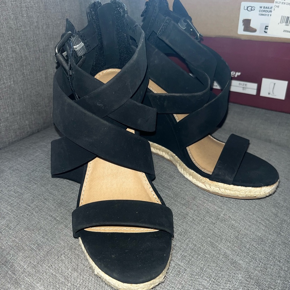 Strappy wedges